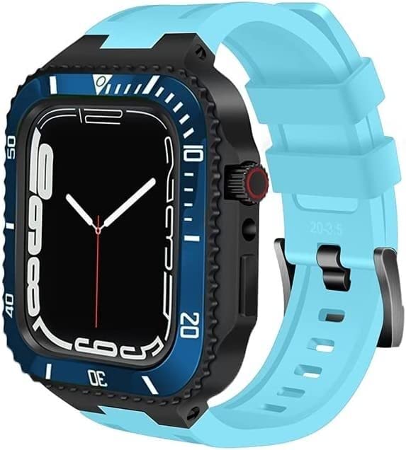 Bracelet silicone Apple Watch avec boîtier pour le sport et bureau
