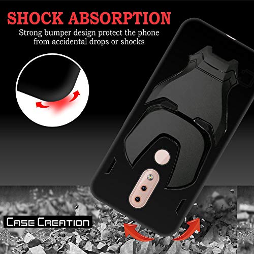 Image of COVERLY Official 3D Touch Feel Trending Avengers Logo Mask Soft Rugged Grip Silicone Iron Man Super Power Cartoon Movie Engraved Silicone Matte Back Cover for Nokia 4.2 (2019) -HD Black Avenger