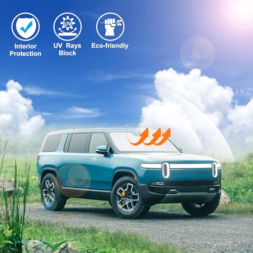 Image of Windshield Sun Shade Custom Fit for 2015-2023 2024 2025 2026 Chevrolet /Chevy Colorado /GMC Canyon Pickup Truck Prime Accessories Foldable Sunshade Protect Car from Heat Damage Keep Car Cooler