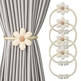 4 Stück Magnetische Vorhanghalter Elegantes Blumen Design Vorhang Raffhalter Home Decor Balkon Wohnzimmer