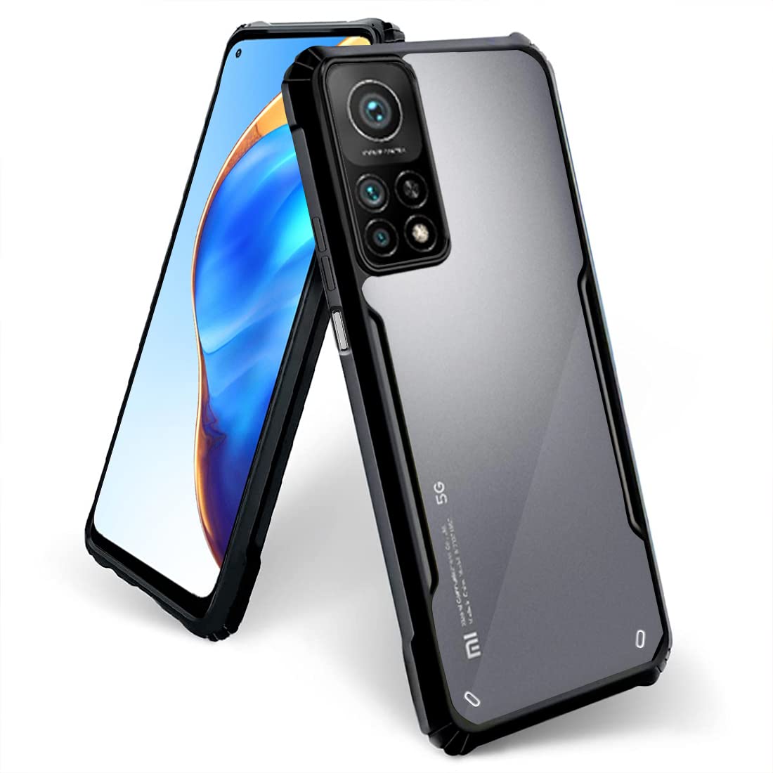 Fashionury Back Cover for [ Redmi 10T Pro ] Acrylic Back Cover Case for Redmi 10T Pro | All-Round Protection | Black Bumper - Transparent (B0C3QSBL22) Amazon Price History, Amazon Price Tracker