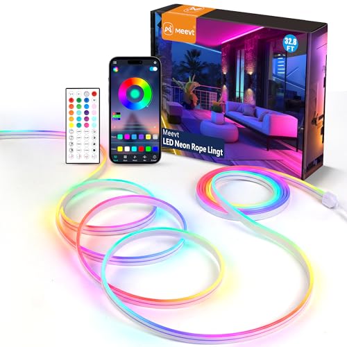 MMEEVT Tira de neón LED RGB de 10 metros