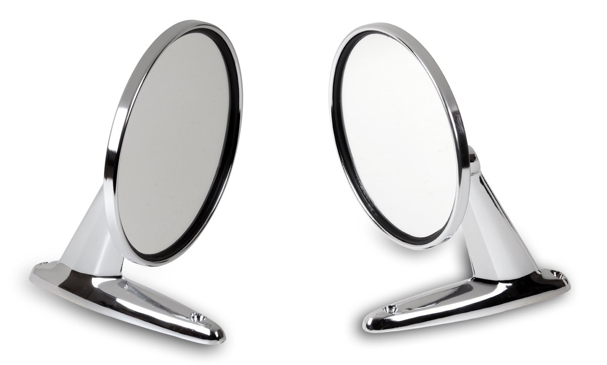 Hansen Styling Parts Universelles Außenspiegel Set - 120 mm - Chrom - 2 Stück passend für Fahrer- und Beifahrerseite - passend für viele PKW, Oldtimer, Youngtimer und Hot Rod‘s
