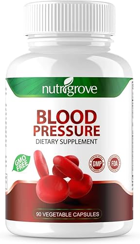 nutrigrove Suplemento dietético para la presión arterial 90 cápsulas vegetales de presión arterial alta natural
