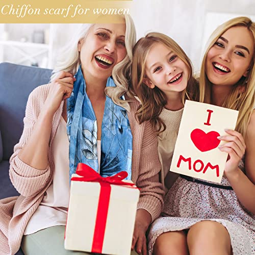 Sureio 6 Pcs Scarves for Women Lightweight Summer Floral Print Pattern Scarf for Women Dressy Long Thin Scarf Shawl(Bright Style)3