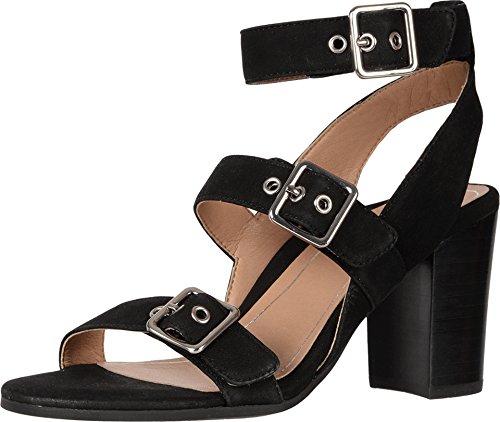 Vionic Women’s Perk Carmel Backstrap Heel – Ladies Strappy Dress Sandals with Concealed Orthotic Support - Black Leather 9M