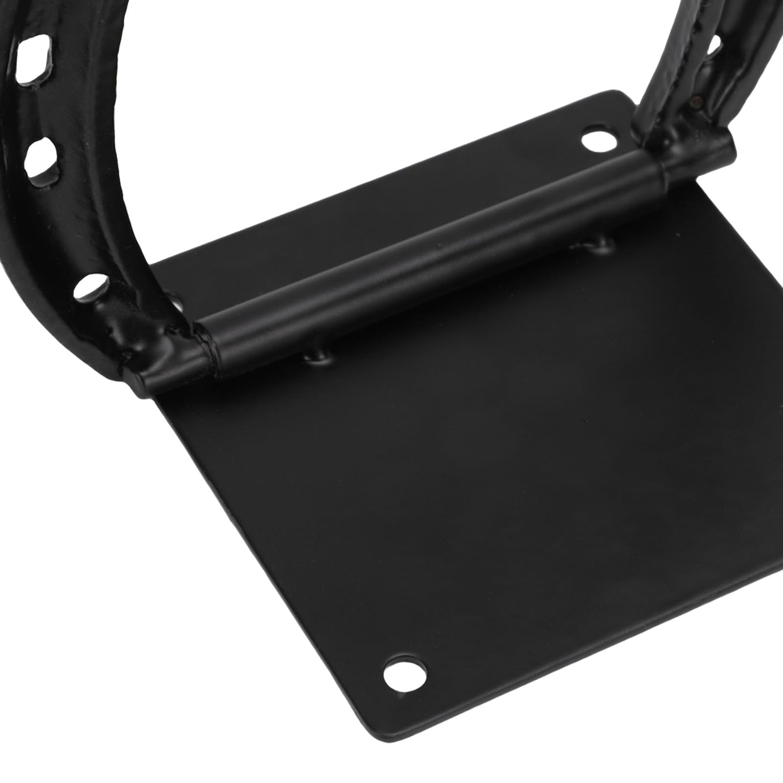 Paquete de 2 Anillos para Atar Caballos – Diseño de Herradura con Revestimiento Negro de Acero Macizo para Estacionar y Asegurar Caballos – Instalación Más Fácil con 8 Tornillos de Expansión