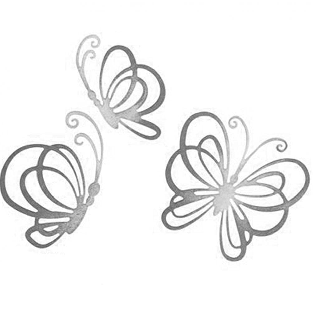 Tossper 3Pcs Butterflies Metal Cutting Scrapbooking Album Embossing Folder Animal Crafts Template Paper Card Making Stencil