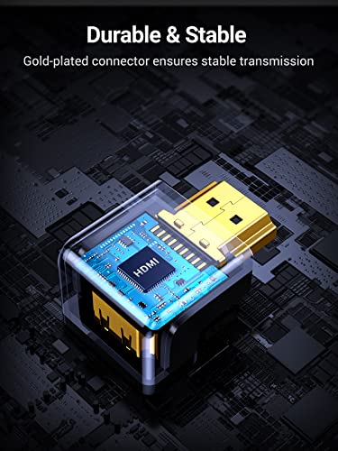 Ugreen Hdmi 90 And 270 Degree Right Angle Adapter Gold Plated High Speed Hdmi Male To Female Connector Adapter For Roku Tv Stick (Pack Of 2) #TOP3