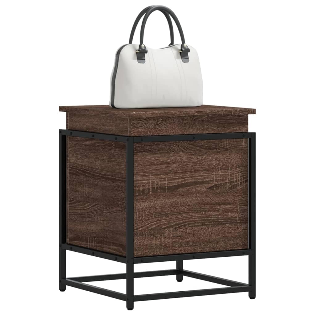 ShGaxin Aufbewahrungsbox mit Deckel, Holz, braun, Eiche, 40 x 40 x 51,5 cm, Spielzeugtruhe, Aufbewahrung, Schlafzimmer, Truhe, Truhe mit Sitz, Aufbewahrungsmöbel - 848793