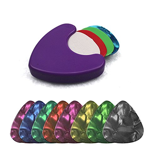 Púas para guitarra con soporte, pack de 8 unidades