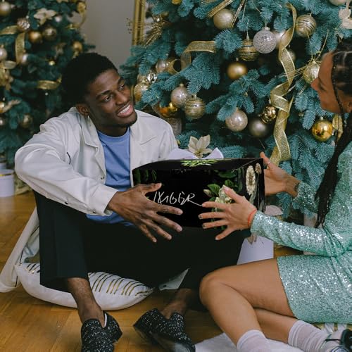 IXIGER Großer Bambus-Kasten mit Kombinationsschloss,Aufbewahrungsbox-Set(17.5 * 27 * 12cm) (Originalholz)