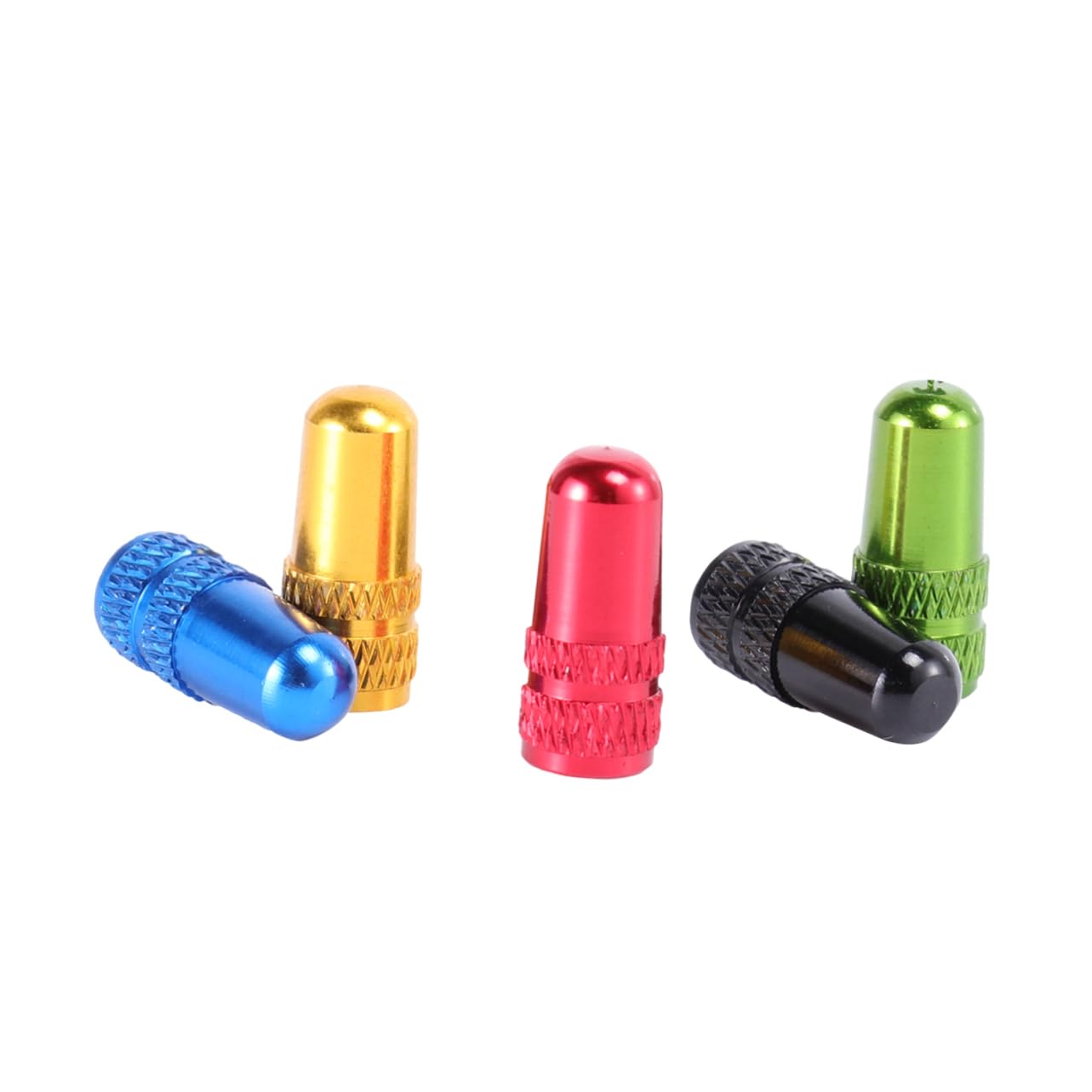 SUPVOX 30pcs Bike Tire Valve Caps Anodized Aluminum Alloy Bike Tire Caps Dust Covers