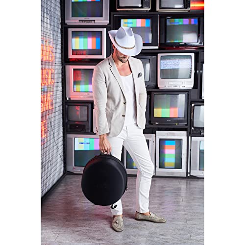 image for Atzi Hats Cowboy Hat Travel Case Large Wide Brim Fedora Cowboy Hat Box