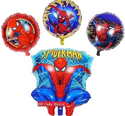 Spiderman Assorted Mylar Balloons - Set of 4