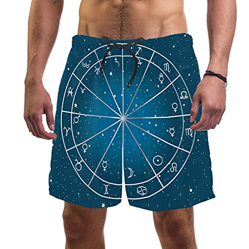 Short de bain pour homme idéal pour la plage avec son motif constellation zodiaque