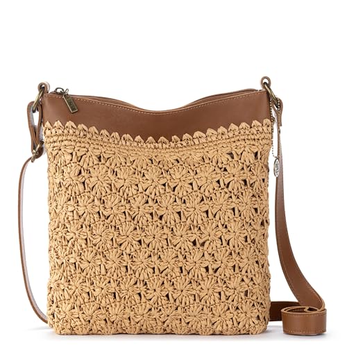 Image of The Sak Lucia Crochet Crossbody Purse - Zipper Closure & Adjustable Strap
