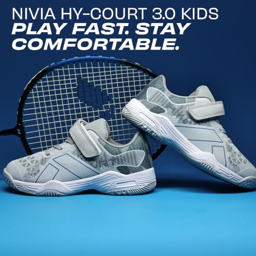 Image of Nivia Hy-Court 3.0 Kids Indoor Court Shoes, Lightweight Non-Marking Badminton Shoes with Cushioned Comfort & Durable Grip for Juniors