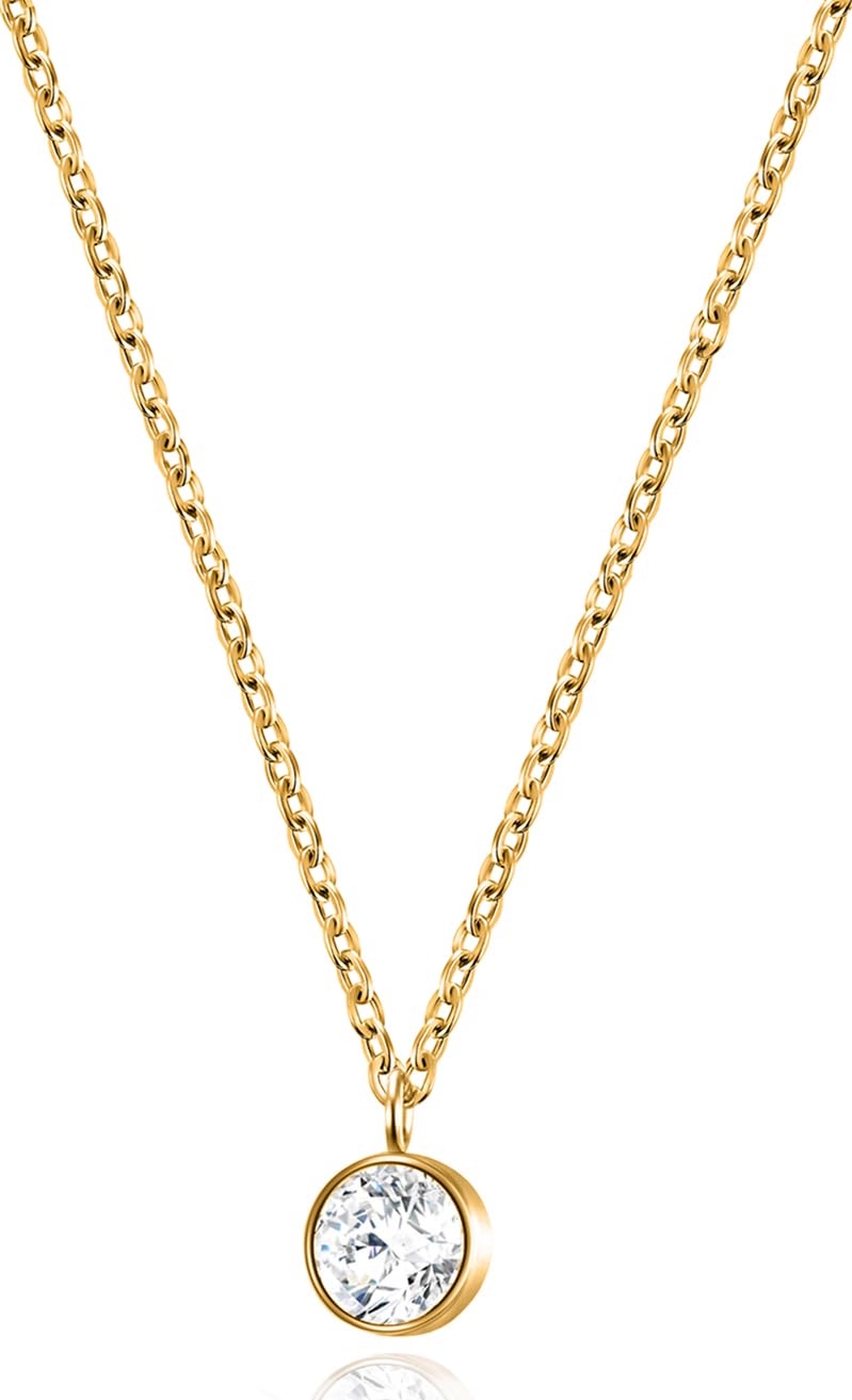 day.berlin, collana da donna con piccolo ciondolo in cristallo di