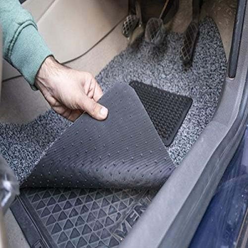 Image of CARNEST Premium Grass PVC Mats, 12mm Thickness, 100% Waterproof and Dustproof Car Floor Foot Mats, Universal Fit in All Cars, Complete Set of 5 Piece Compatible for I10,Grey