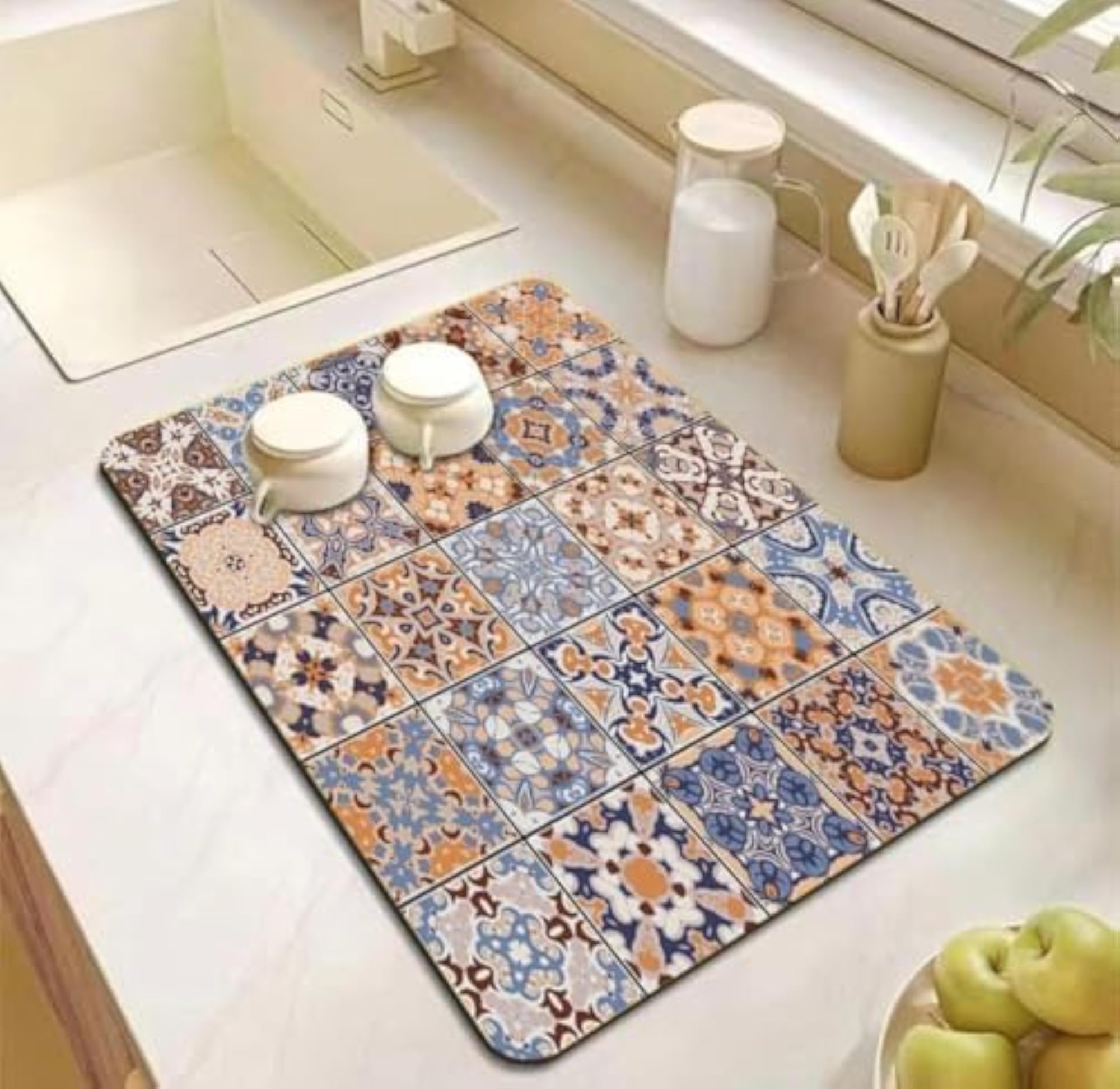 Super Absorbent Dish Drying Mat, Non-Slip & Heat-Resistant