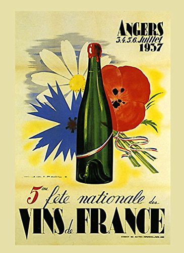 Amazon.co.jp: Angers 1937 ワインと花 フランス フランス 12インチ X 