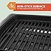 Maxi-Matic Elite Platinum EGL-6501 XL Indoor Electric Smokeless BBQ Grill with Glass Lid,Nonstick Surface Adjustable Temperature Fast Heat Up Ideal For Low-Fat Meals, 16” x 12”, Dishwasher Safe, Black