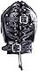 YILUQIFLY Schwarz SM Einstellbar Gepolstert Leder Bondage Maske Trichter Mund Knebel Trichter Knebel Plug PU Kopfbedeckung Sex BDSM Sklave extreme Fetisch Sexspielzeug (Schwarze Maske+Trichter)