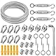 DIYLAND 3mm Drahtseil Edelstahl Set, 20m PVC-ummantelt Spanndraht Set mit Seilspanner für Kletterpflanzen, Rankhilfe, Wäscheleine, Sonnensegel Befestigung, Seilsystem, Zaun & Garten