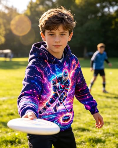 Image of Belovecol Boys Hoodies 3D Printed Hooded Sweatshirts with Pocket for 6-16Y