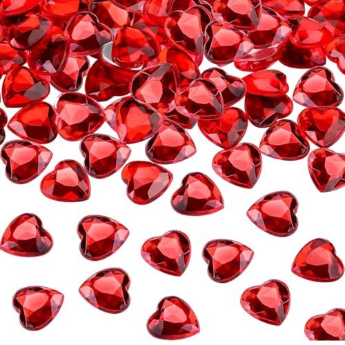 YAZWUR 200 pièces Cristaux Cœur, Décoration Saint-Valentin, Déco Forme Cœur Diamant en...