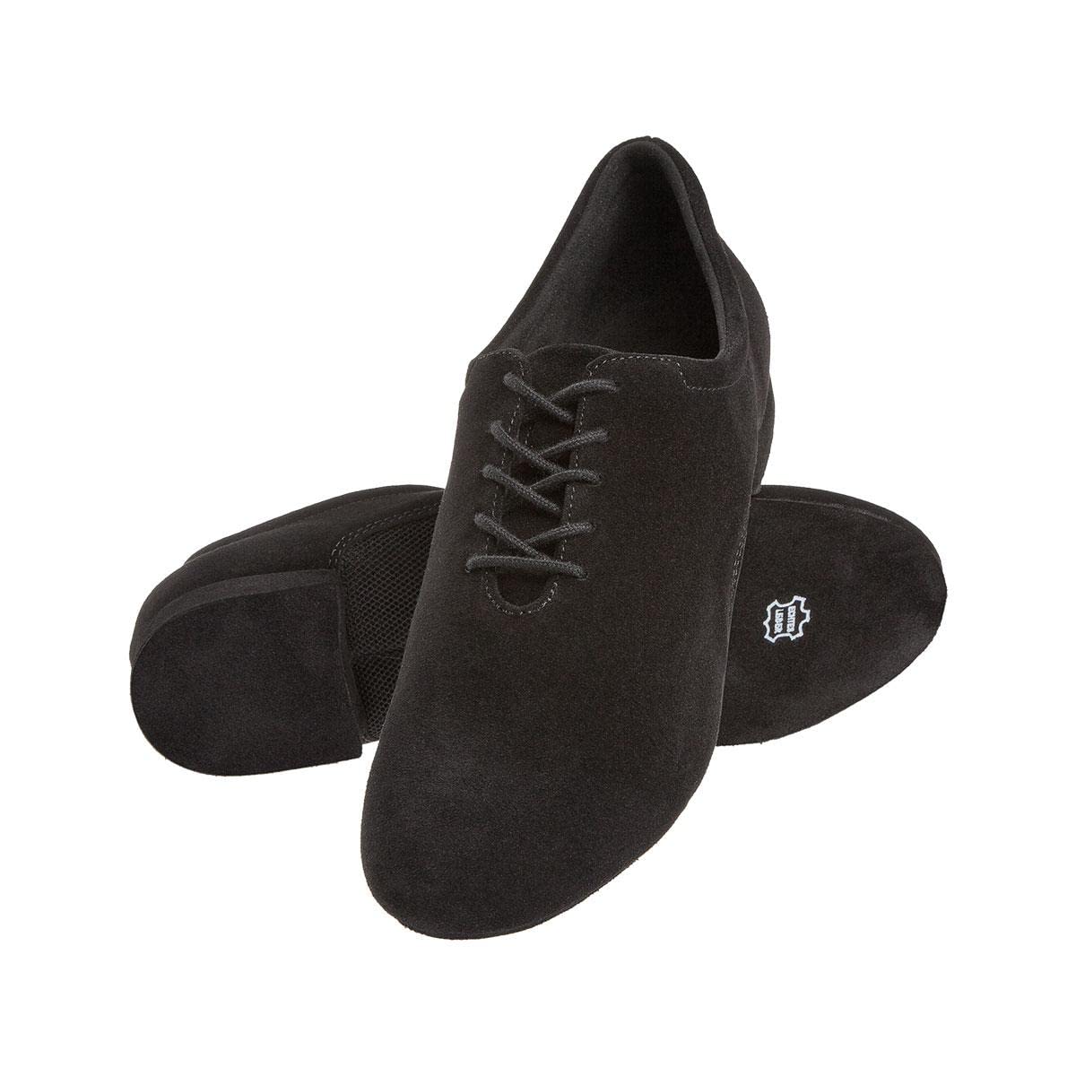Diamant Herren Tanzschuhe 163-222-577 - Veloursleder/Mesh Schwarz - 2 cm Standard - Made in Germany