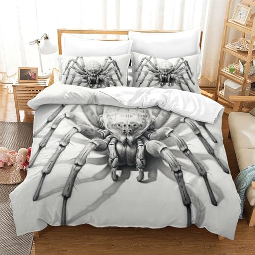 Housse de couette 260x220cm imprimée araignée avec fermeture éclair - 2