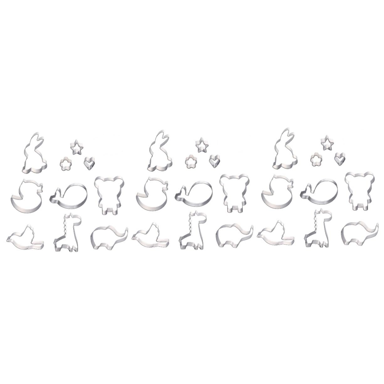 LABRIMP 30stücke Teiliges Ausstechformen Set Aus Edelstahl Für Kindergeburtstage Tiermotive Giraffe Für Kekse Plätzchen Und Kreative Backprojekte