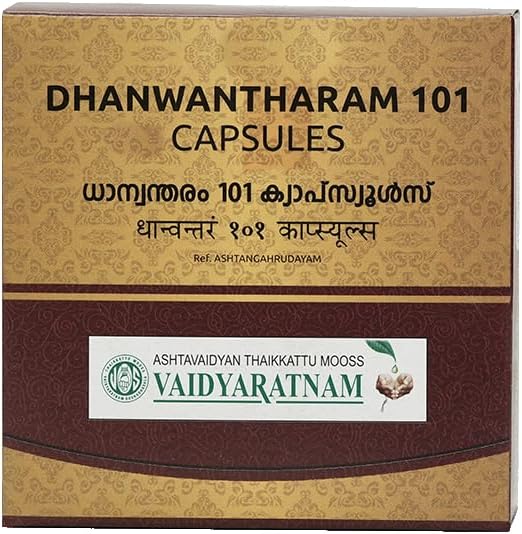 101 Dhanwantharam Soft Gel Capsule 100 Nos Vaidyaratnam Products | Ayurvedic Products