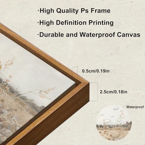 KBKBART-Vintage-Wall-Art-Framed-Retro-Countryside-Autumn-Wildflower-Field-Landscape-Canvas-Painting-Farmhouse-Decor-Wall-Art-Rustic-Fall-Landscape-Bathroom-Wall-Decor-for-Bedroom-Living-Room KBKBART Vintage Wall Art Framed Retro Countryside Autumn Wildflower Field Landscape Canvas Painting Farmhouse Decor Wall Art Rustic Fall Landscape Bathroom Wall Decor for Bedroom Living Room