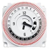 Durashmall Mechanische 24-Stunden-Zeitschaltuhr, industrielles Zeitschaltgerät, 16 A, 250 V, 50 Hz...