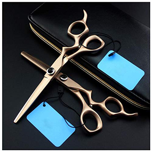 Tijeras Profesionales para Cortar el Cabello, Juego de Tijeras de peluquería de Acero Inoxidable, Tijeras de entresacar para Hombres, Mujeres, Mascotas, hogar, salón, barbería, 6 Pulgadas