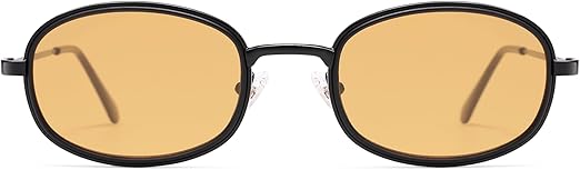 Retro Oval Sunglasses for Women Men Trendy Large Round Y2k Sunnies AP3681