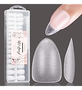 Makartt Extra Short Almond Nail Tips-360 PCS Pre-buffed Soft Gel Nail Tips Full Cover 15 Sizes in...