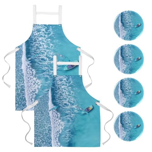 Tablier de serveuse pour cuisine et pâtisserie idéal pour le nettoyage de la maison
