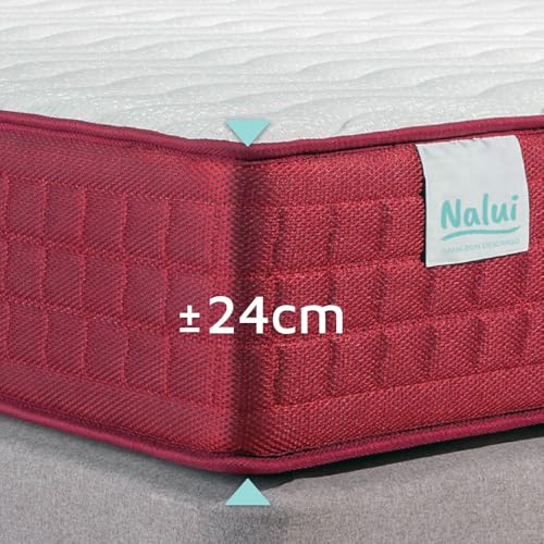 Miniatura 7 de Nalui - Colchón Viscoelástico Reversible Gredos 150x200cm Con Sistema Visconfort, Tejido Strech Y Tejido 3d Transpirable. Altura: 24cm Firmeza Medio-Alta Adaptable Fabricado En España