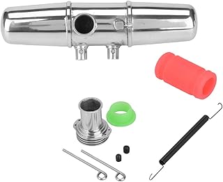 Dwawoo Aluminum Alloy Dual Exhaust Joint Tubing 18001P for HPI Savage 4.6/5.9 1/8 Nitro Car