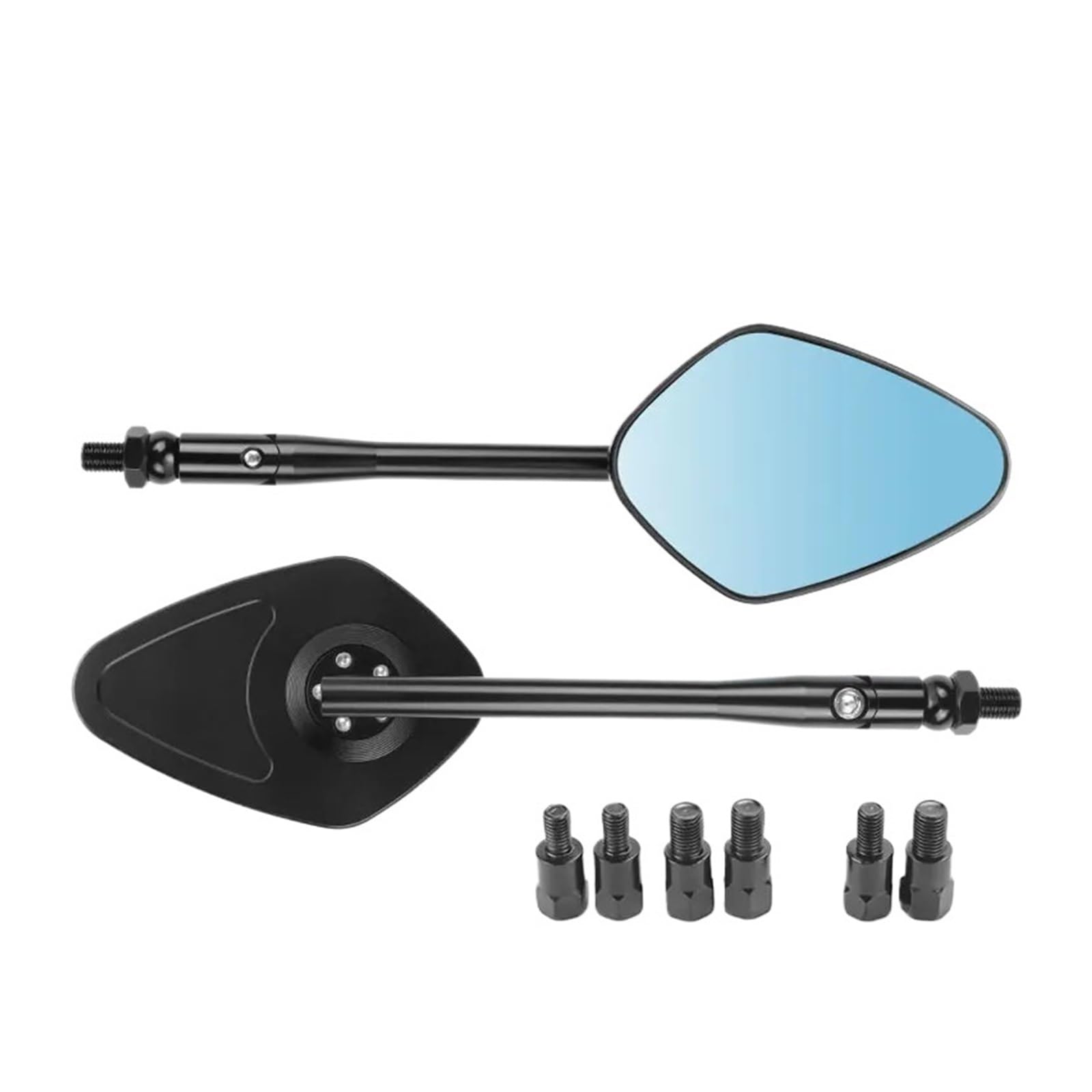 Espejo retrovisor de aluminio CNC para moto con rotación ajustable 8