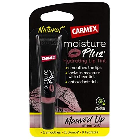 Carmex New! Moisture Plus Tint Lip Balm Mauve'd Up, black Cover