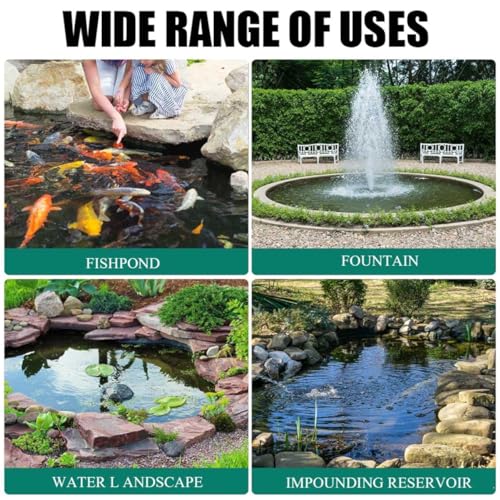 Bâche de bassin noir en caoutchouc pour aménager un bassin de jardin de 3x4 m avec cascade - 7