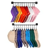 HYDERMUS Hat Rack for Wall 24 Baseball Caps, Modern Metal Hat Organizer with 12 Clips and 12 Hooks H