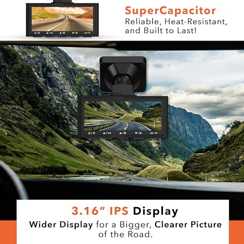 Image of FitSpark DC-102 Real 2.7K Dual Channel HDR Dash Camera | No.1 Novatek AI Chipset | 5MP Sony Starvis IMX335 Sensor | Pro ADAS | 3.16 inch IPS TrueColors Display | Nocturnal Night Vision | GPS & WiFi