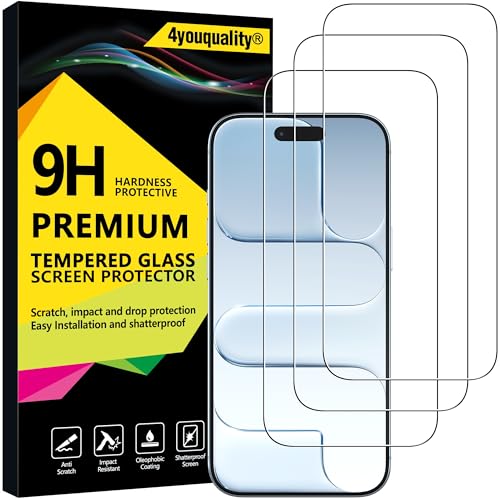 4youquality [3-Pack Screen Protector for iPhone Air / 17 Air (6.5-Inch) Tempered Glass Film [LifetimeSupport][Impact-Protection][Anti-Shatter][Anti-Scratch]