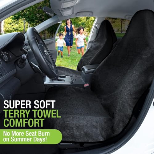 Miniatura 8 de Einesin Funda Impermeable Para Asiento De Coche, Toalla Antideslizante Para Asientos Delanteros, Ajuste Universal Para Gimnasio, Running, Mascotas, Lavable Y Sin Olores